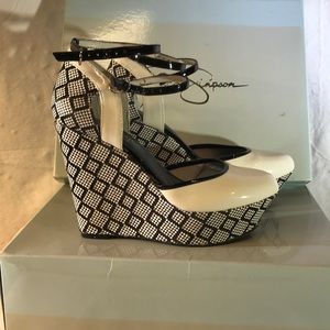 Jessica Simpson fashion platform wedges Sz 7.5